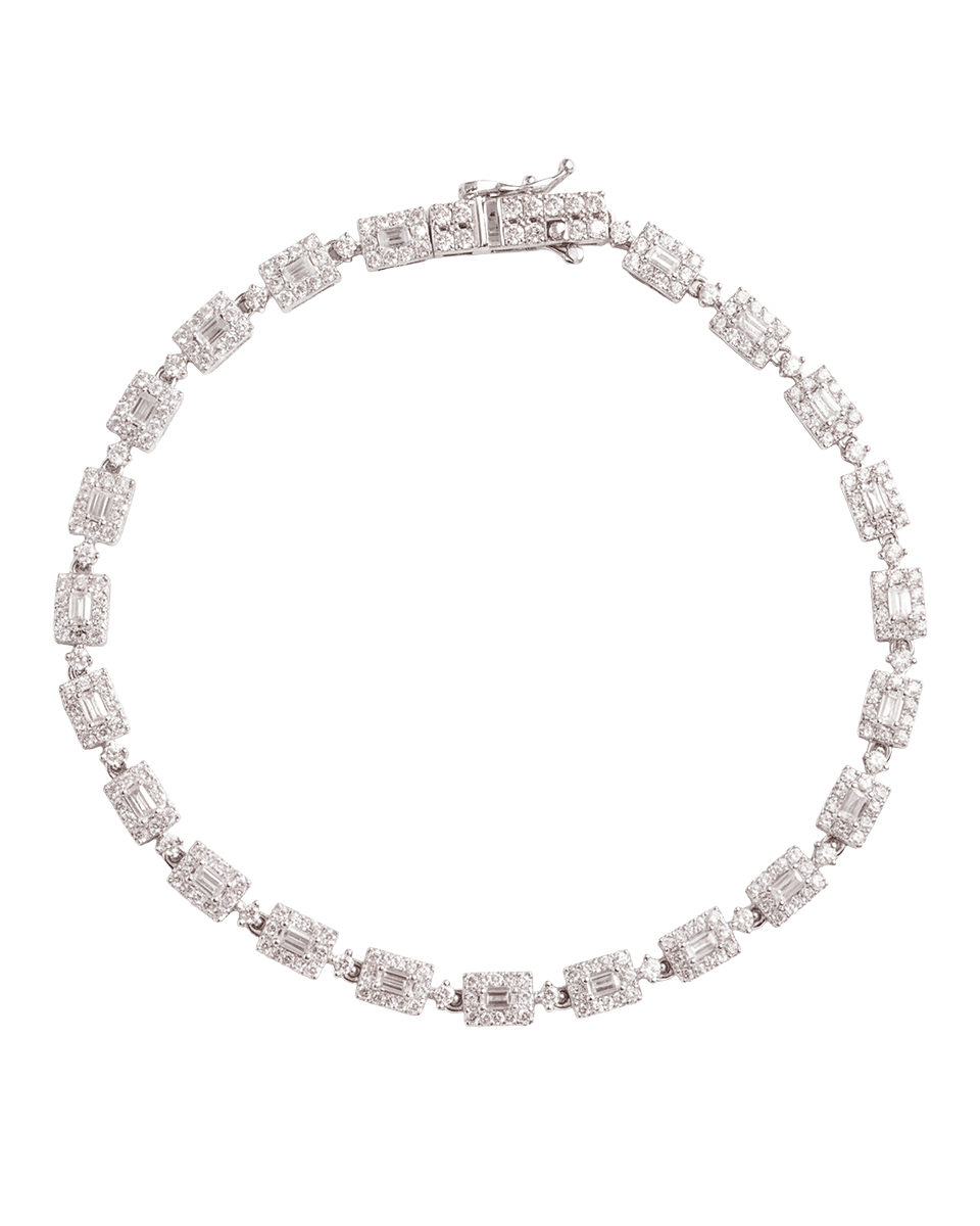 Angelica Bracelet — Baguette - Godfrey Allure | Old Hollywood Sterling Silver Jewelry & Rivière Necklaces