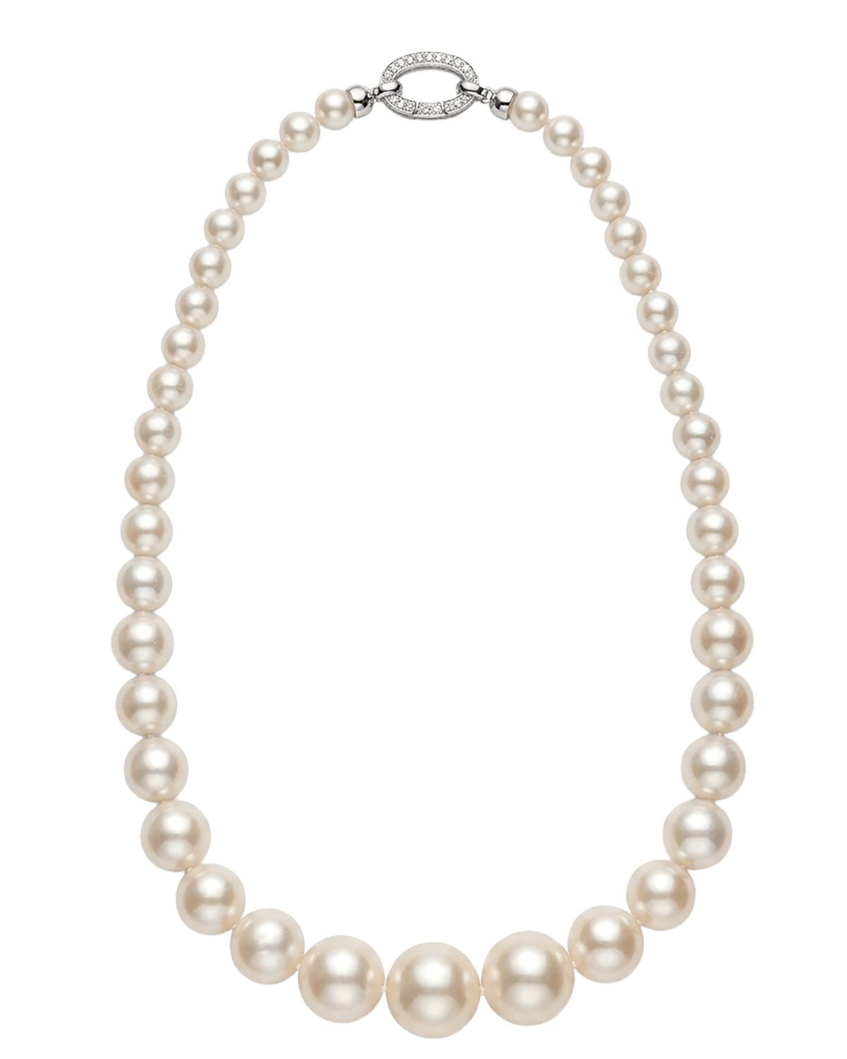 Bullock Pearl Statement Necklace — Graduated - Godfrey Allure | Old Hollywood Sterling Silver Jewelry & Rivière Necklaces