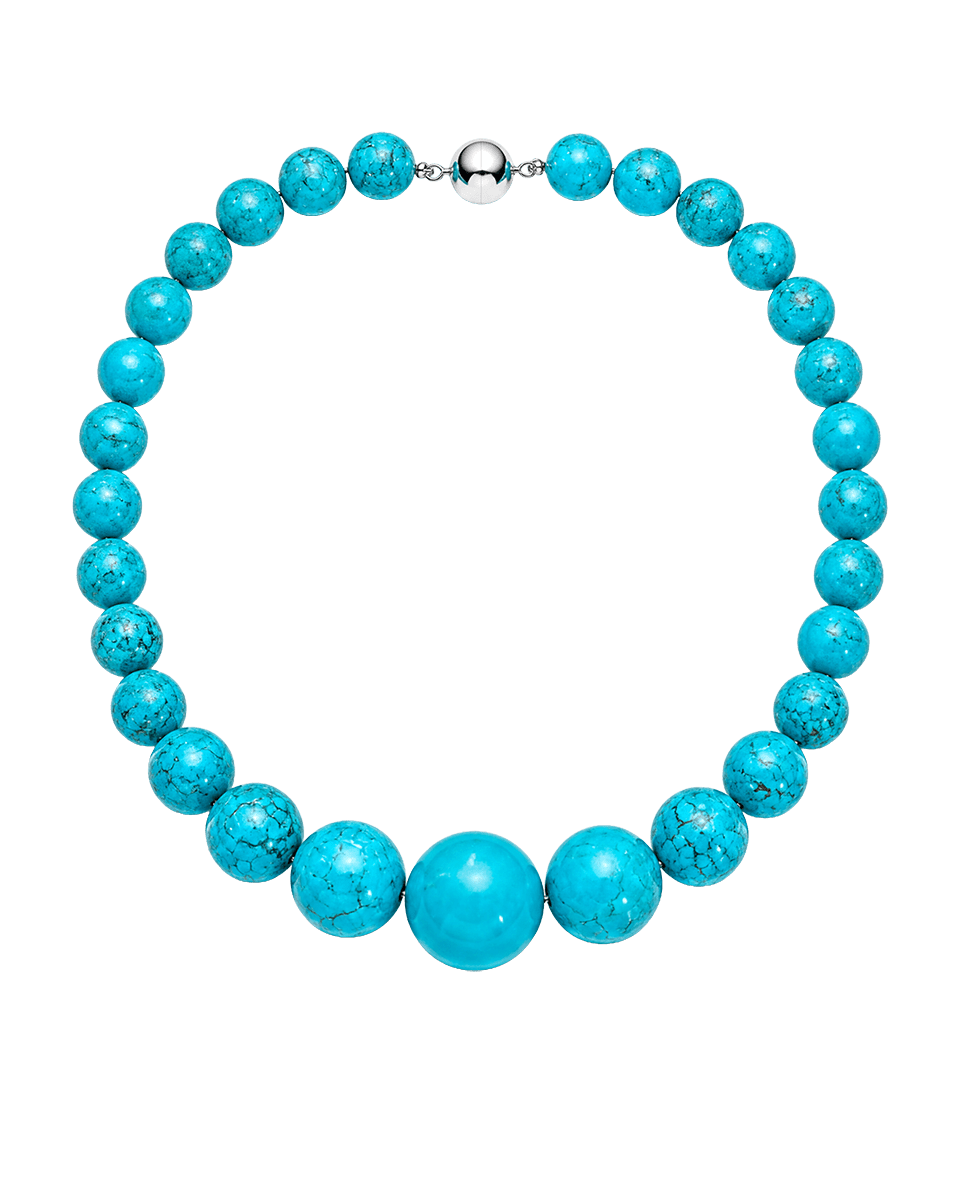 Carlo Necklace — Amalfi Aqua Pearl - Godfrey Allure | Old Hollywood Sterling Silver Jewelry & Rivière Necklaces