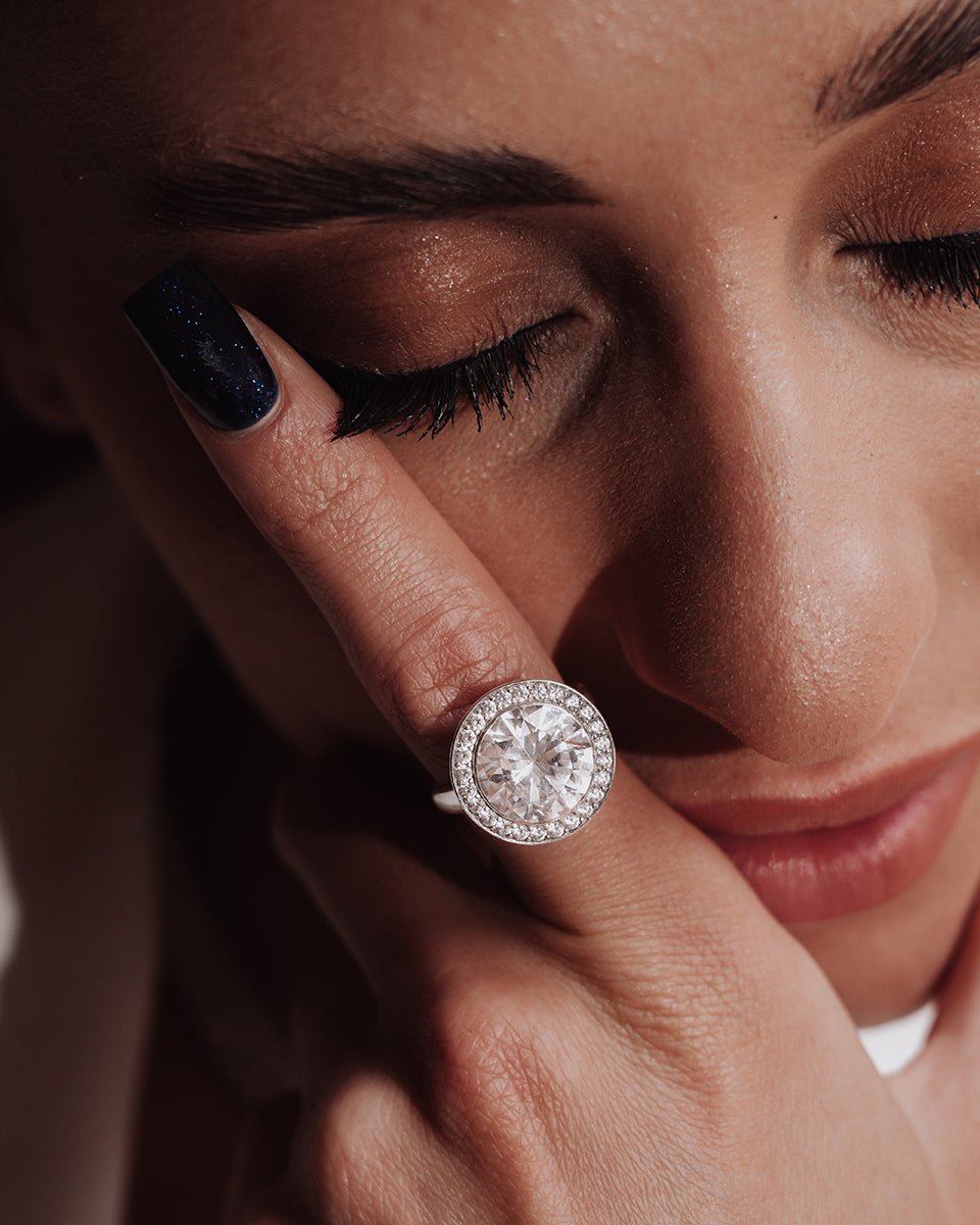 Crawford Ring — Old European Cut - Godfrey Allure | Old Hollywood Sterling Silver Jewelry & Rivière Necklaces