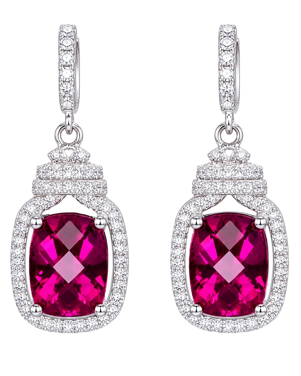 Dita Drop Earrings — Ruby Halo - Godfrey Allure | Old Hollywood Sterling Silver Jewelry & Rivière Necklaces