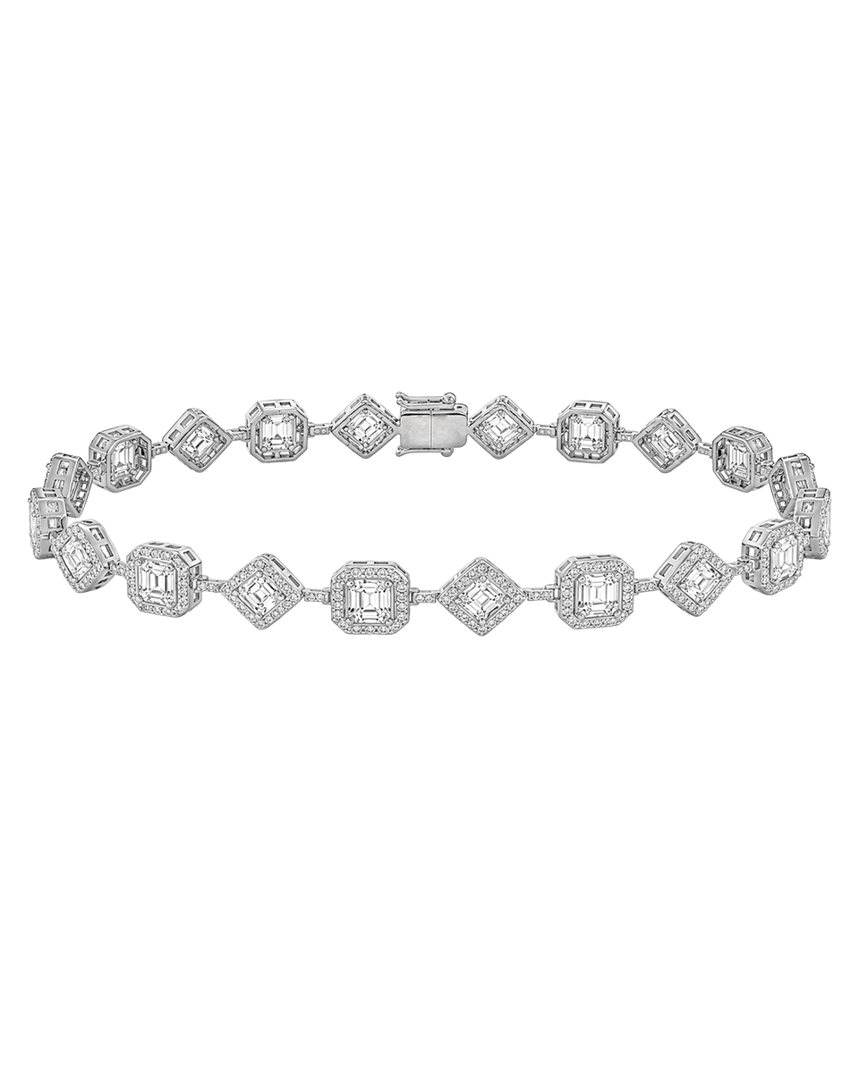 Dunne Bracelet — Art Deco Geometric Silhouette - Godfrey Allure | Old Hollywood Sterling Silver Jewelry & Rivière Necklaces