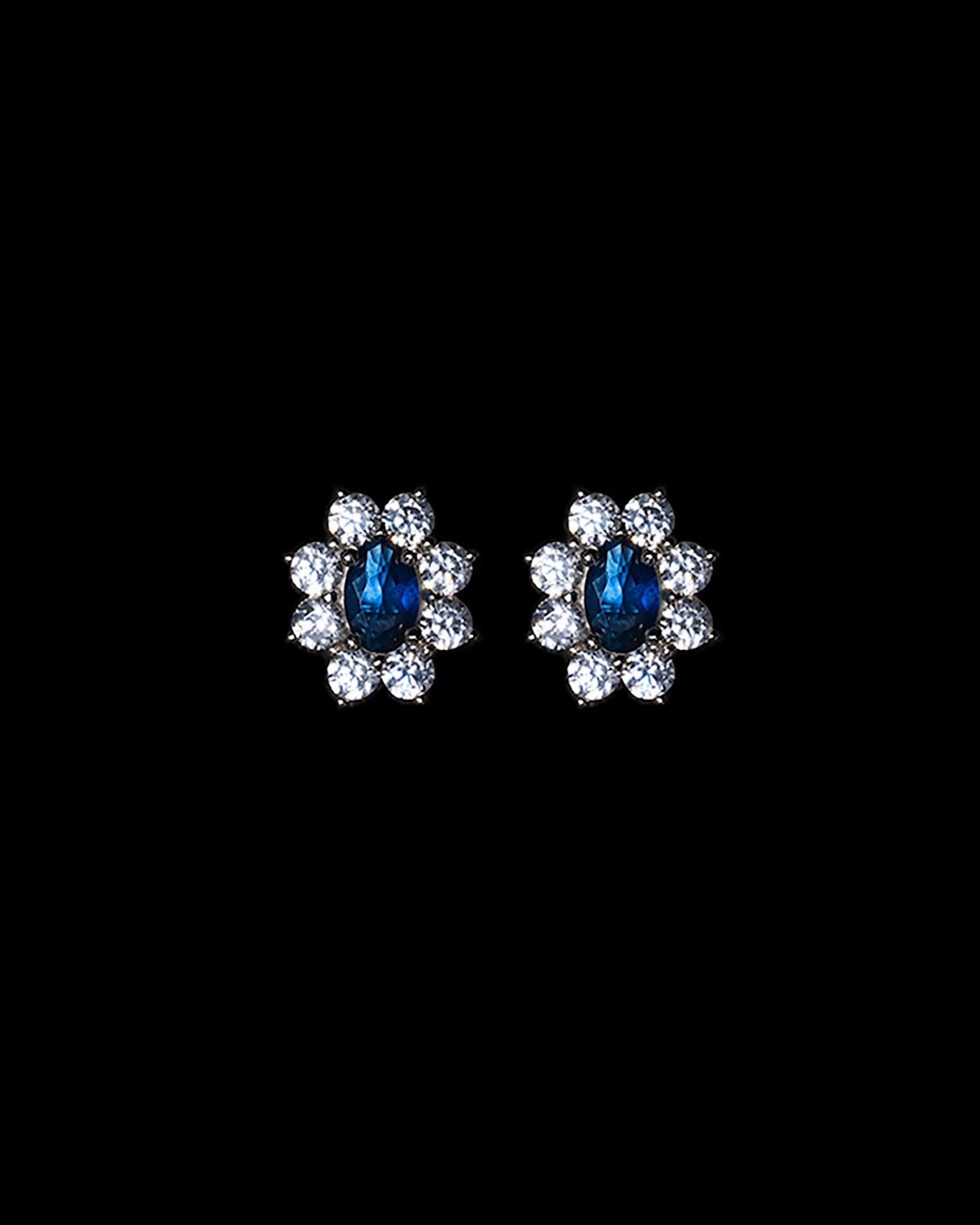Emma Sterling Silver Flower Earrings, Stud Design – Godfrey Allure Jewelry