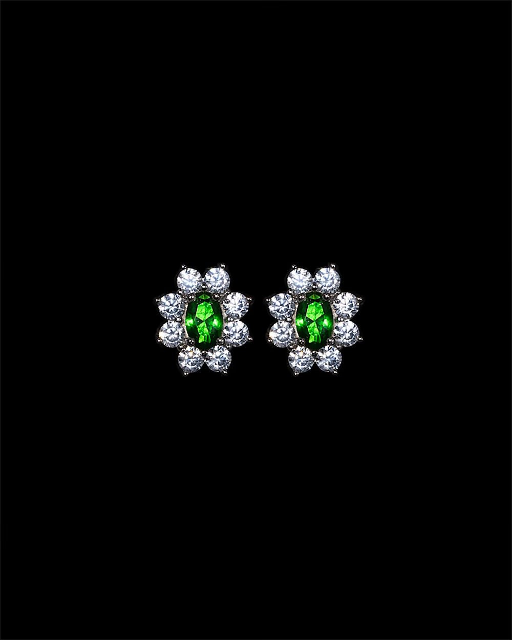 Emma Sterling Silver Flower Earrings, Stud Design – Godfrey Allure Jewelry