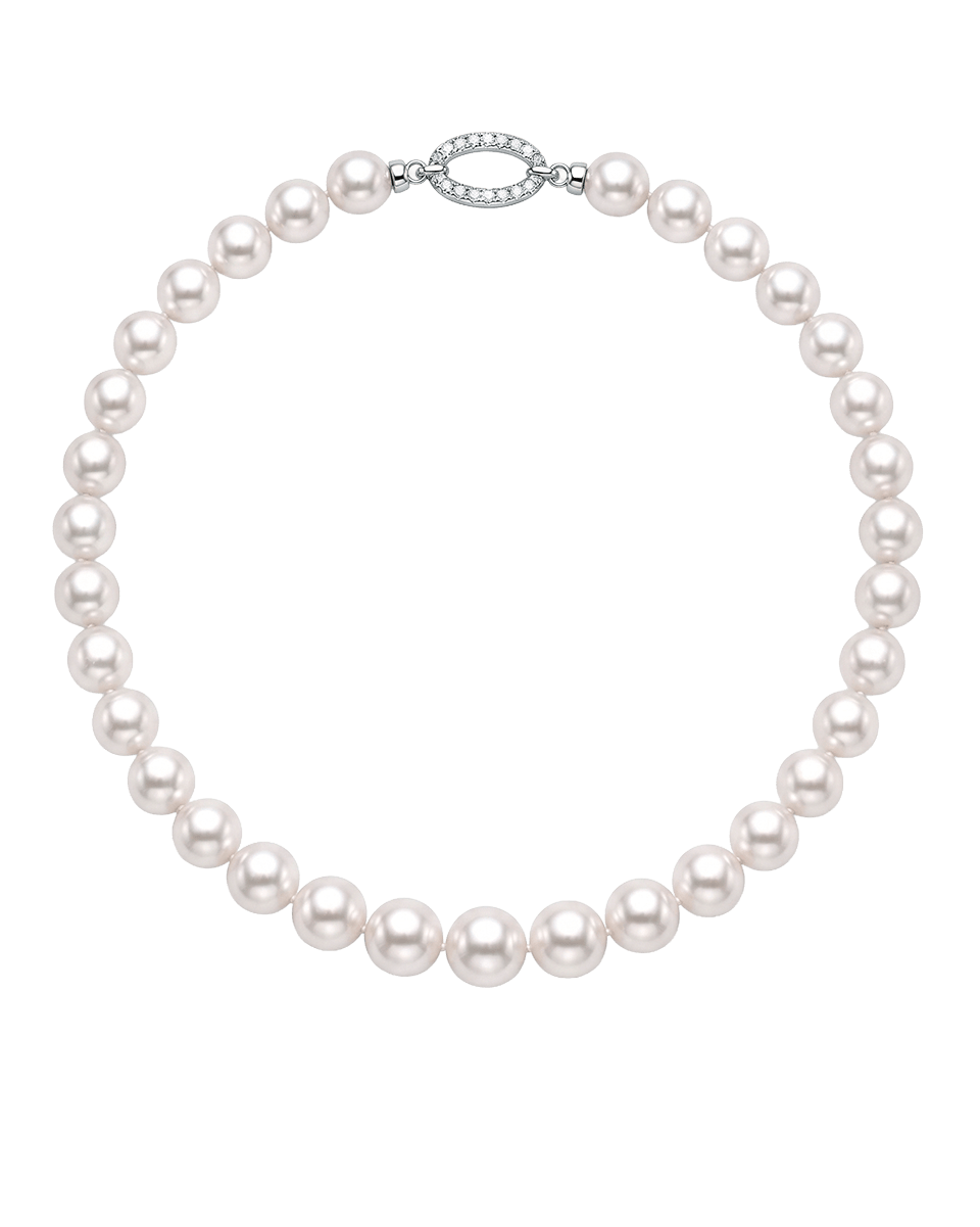 Esther Pearl Necklace — Graduated - Godfrey Allure | Old Hollywood Sterling Silver Jewelry & Rivière Necklaces