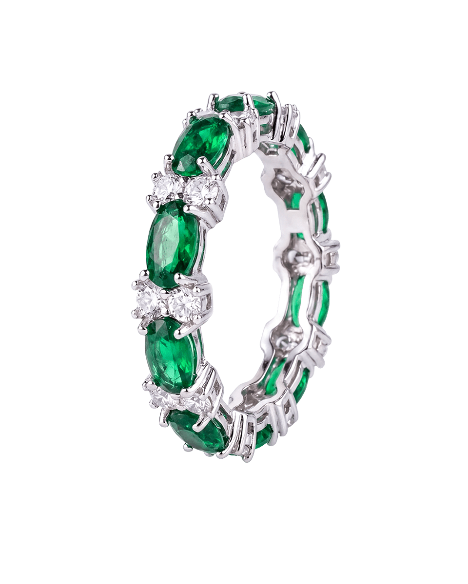 Follies Cocktail Ring –– Emerald or Sapphire Colors - Godfrey Allure | Old Hollywood Sterling Silver Jewelry & Rivière Necklaces