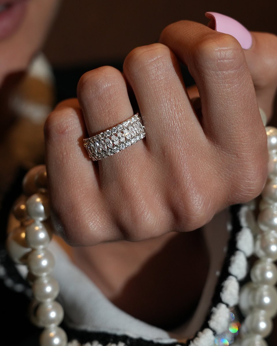 Ingrid Eternity Ring - Godfrey Allure | Old Hollywood Sterling Silver Jewelry & Rivière Necklaces