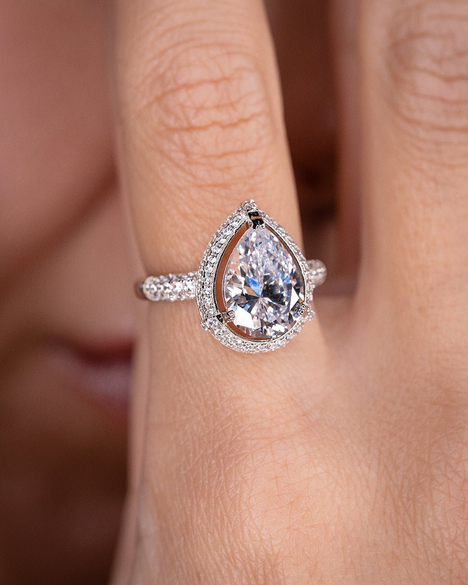 Kelly Pear Statement Ring - Godfrey Allure Jewelry | Crafted in Refined Silver and Allyure Stones™ Designed for Modern Muses
