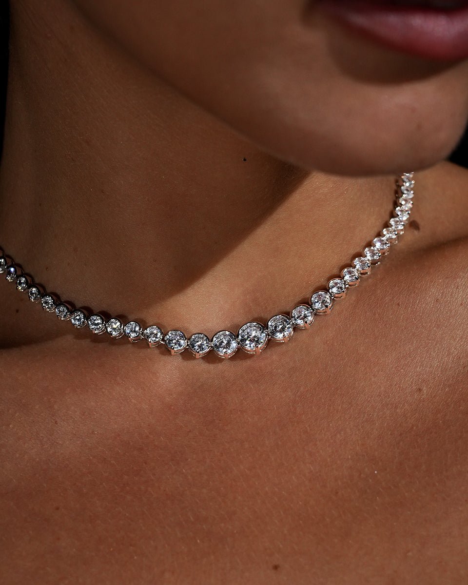 Lombard Necklace - Rivière - Godfrey Allure | Old Hollywood Sterling Silver Jewelry & Rivière Necklaces