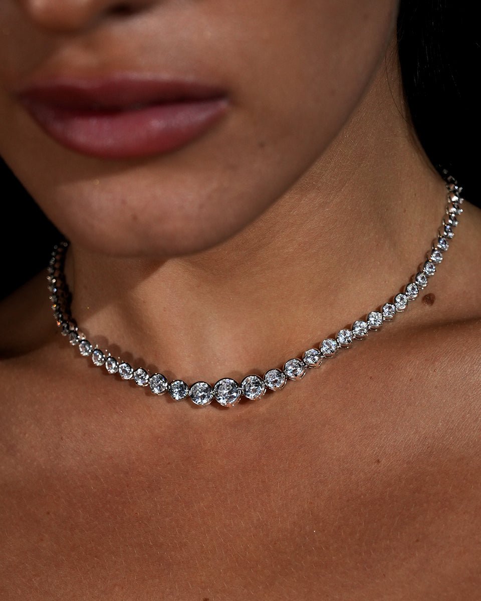 Lombard Necklace - Rivière - Godfrey Allure | Old Hollywood Sterling Silver Jewelry & Rivière Necklaces