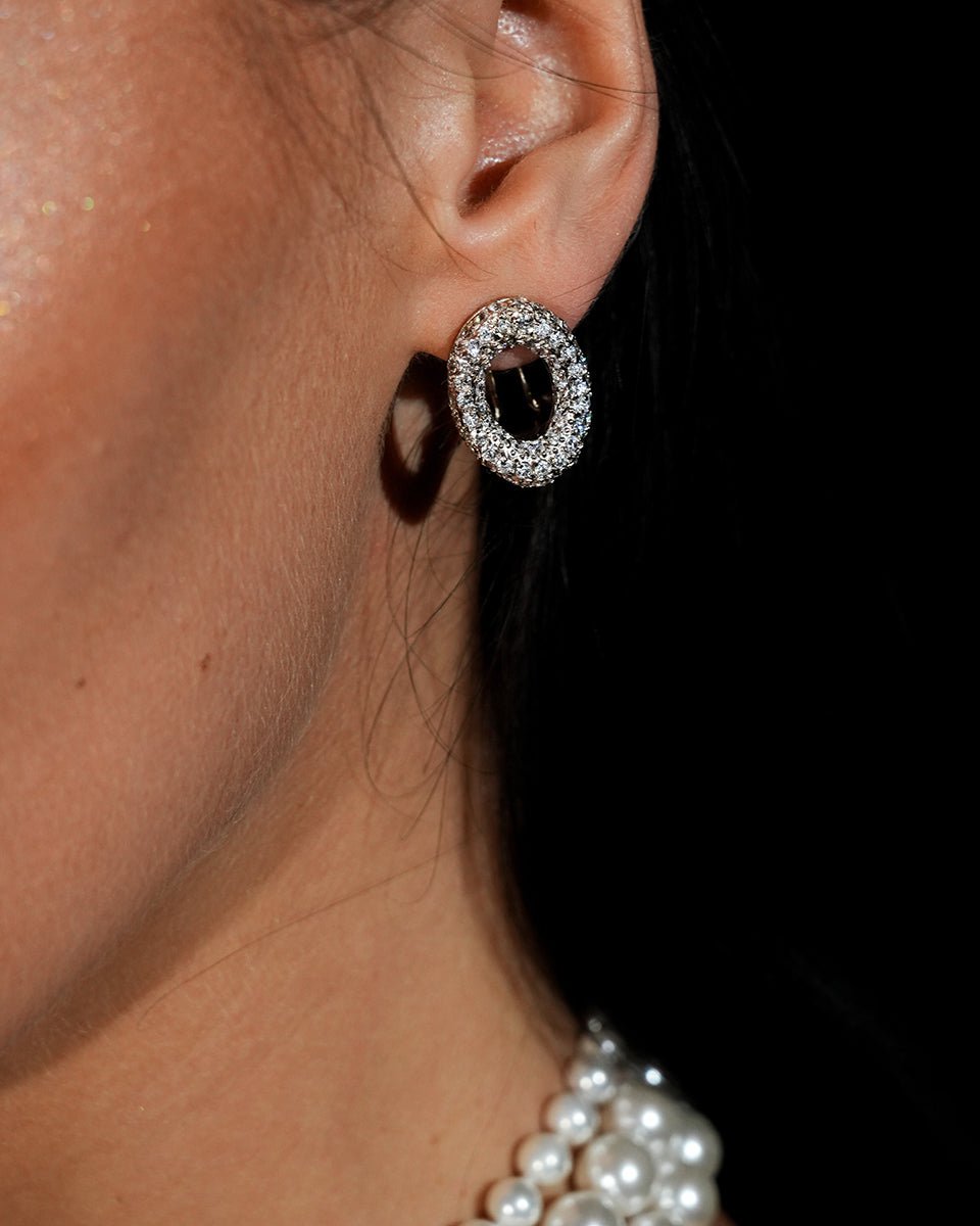 Loretta Earings - Godfrey Allure | Old Hollywood Sterling Silver Jewelry & Rivière Necklaces
