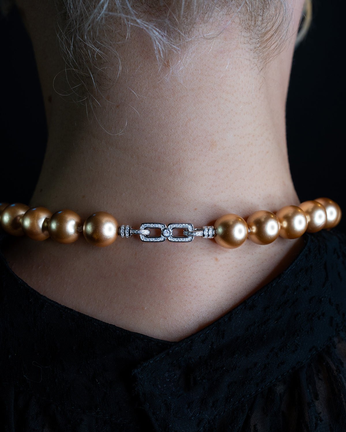 Mireille Pearls | Champagne - Godfrey Allure Jewelry | Crafted in Refined Silver and Allyure Stones™ Designed for Modern Muses