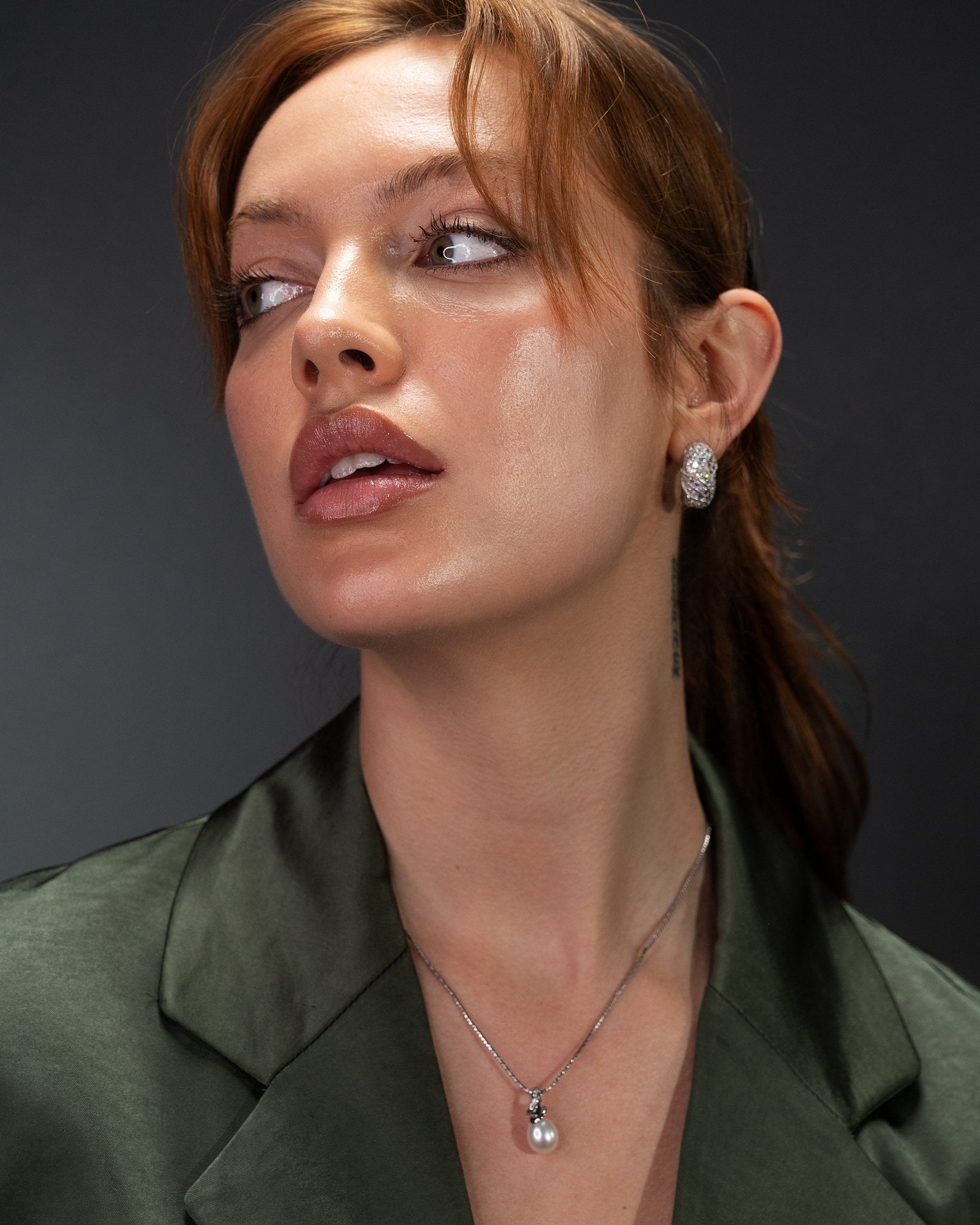 Olivia, Round Cut Simulated Diamond Silver Earrings - Godfrey Allure Jewelry | Refined Sterling Silver Women’s Jewelry