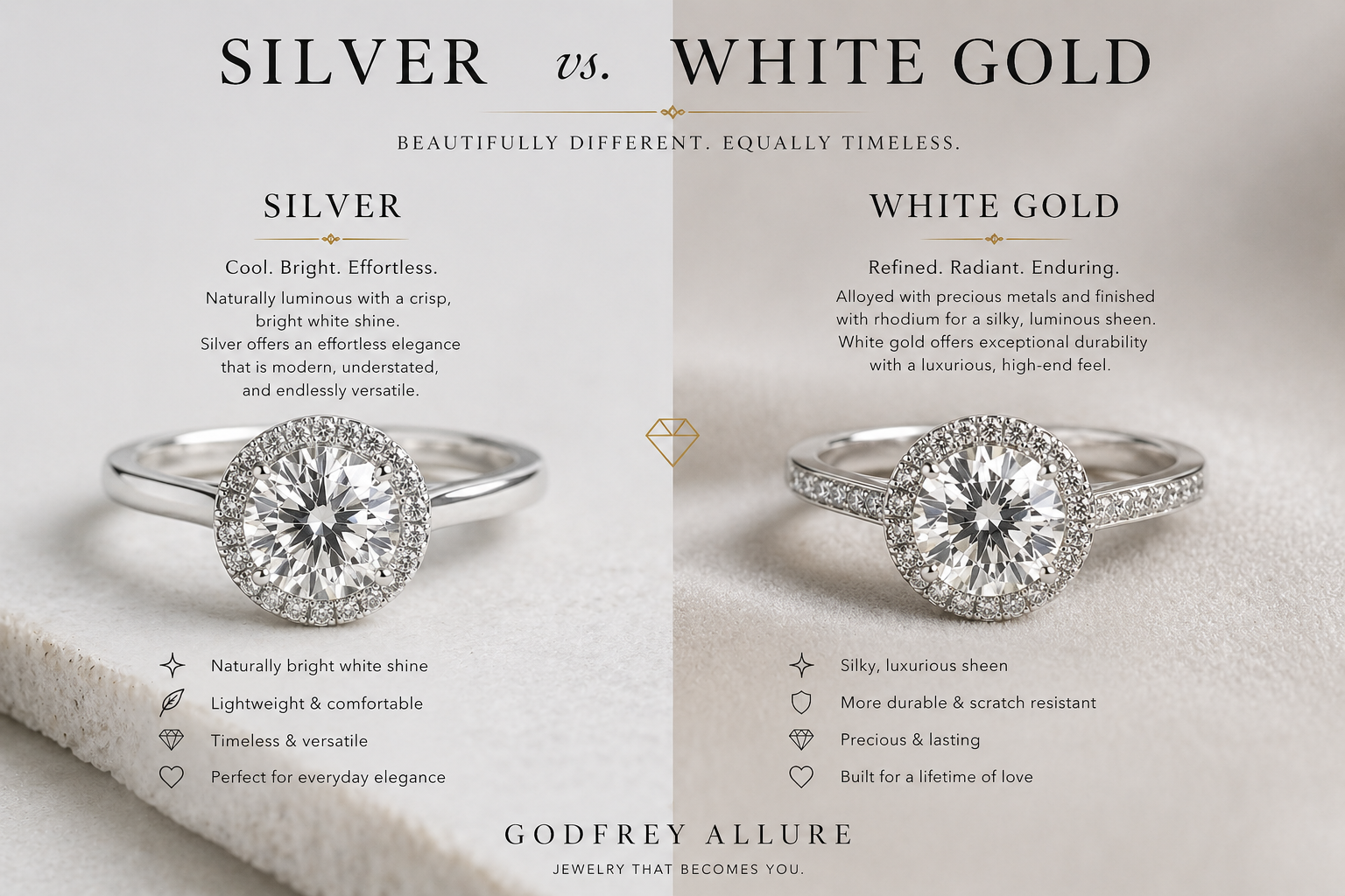 Sterling Silver vs. White Gold: A Complete Comparison