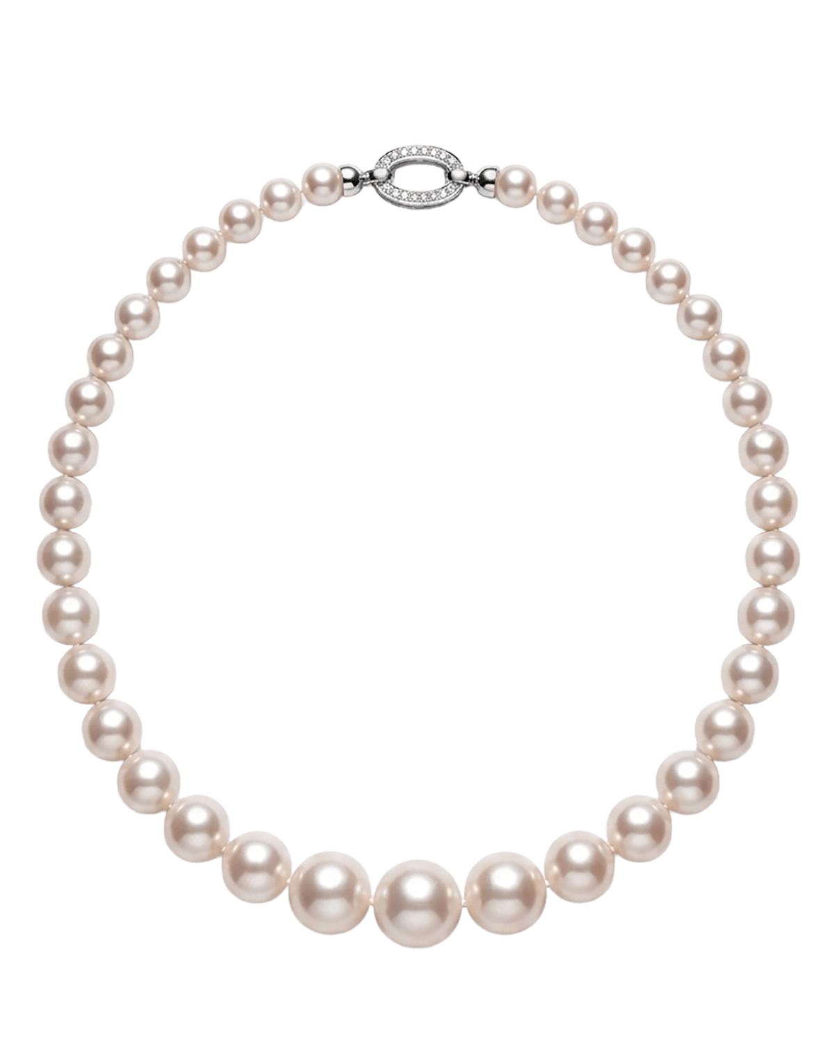 Bullock Pearl Statement Necklace — Graduated - Godfrey Allure | Old Hollywood Sterling Silver Jewelry & Rivière Necklaces