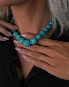 Carlo Necklace - Amalfi Aqua Pearl Riviere, Vintage Inspired Statement - Godfrey Allure Jewelry | Premium Sterling Silver Women’s Jewelry