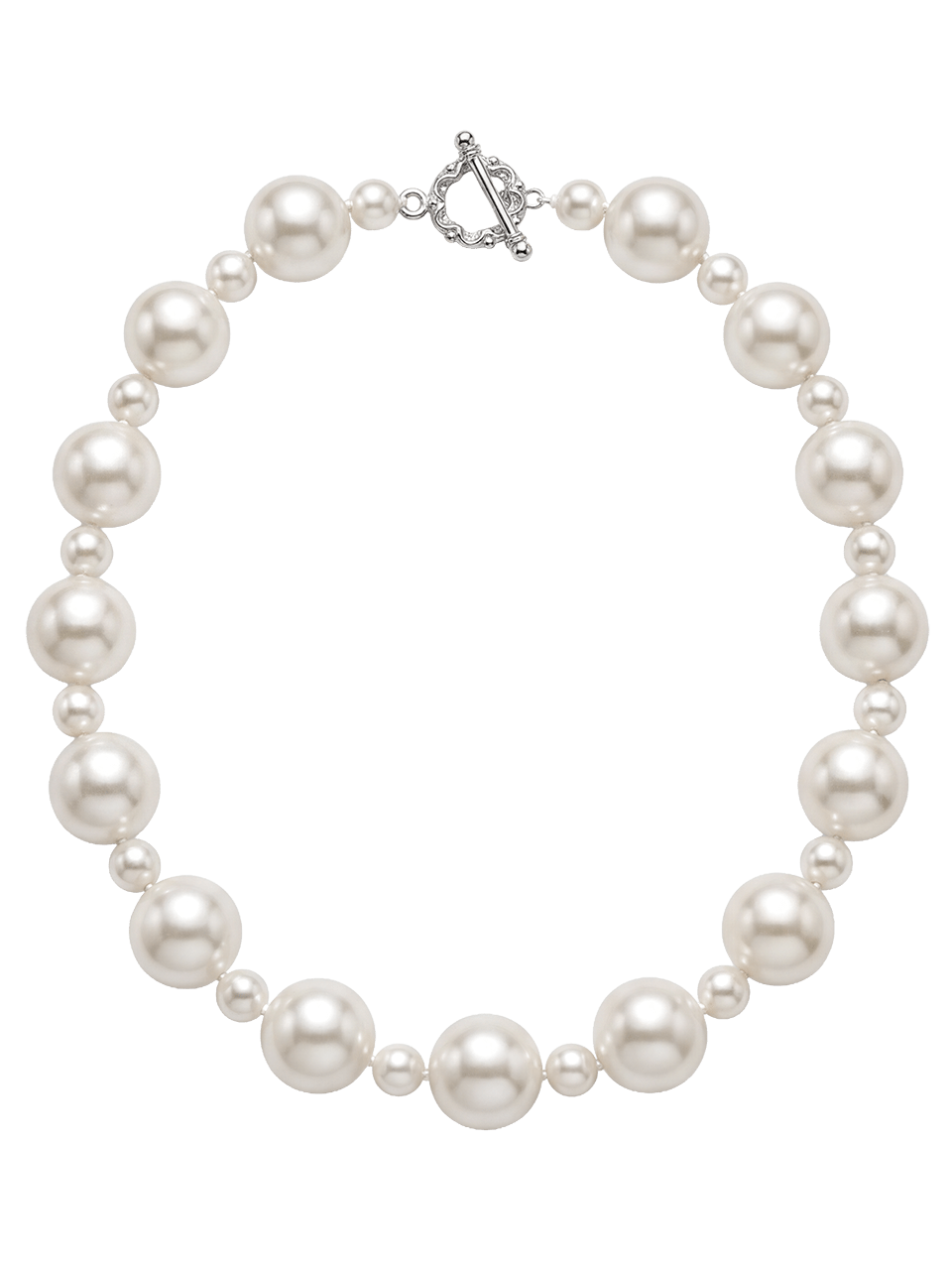 Constance Pearl Necklace — 15" Statement - Godfrey Allure | Old Hollywood Sterling Silver Jewelry & Rivière Necklaces
