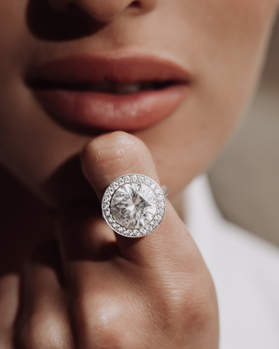 Crawford Ring — Old European Cut - Godfrey Allure | Old Hollywood Sterling Silver Jewelry & Rivière Necklaces