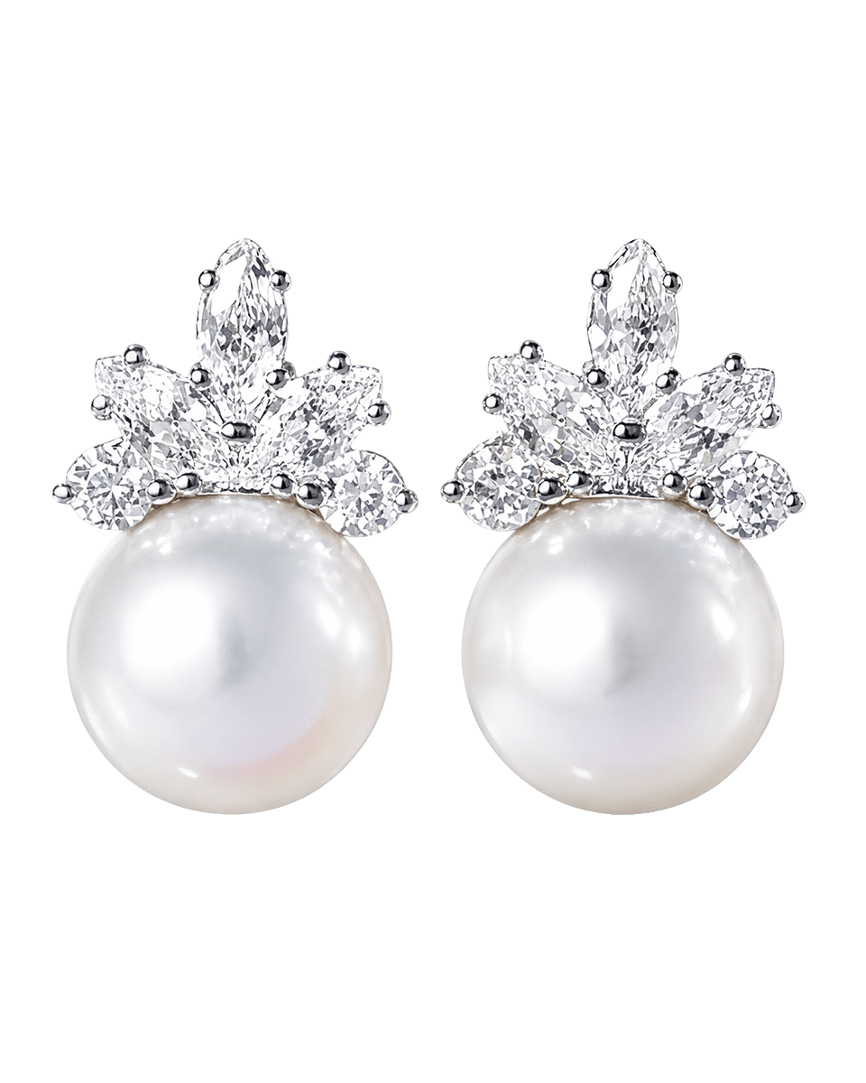 Eula Stud Earrings — Floral Pearl - Godfrey Allure | Old Hollywood Sterling Silver Jewelry & Rivière Necklaces
