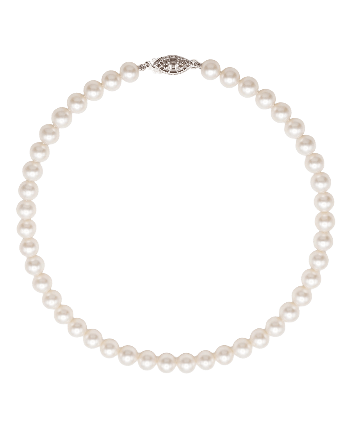 Maude Pearl Necklace — Graduated Freshwater - Godfrey Allure | Old Hollywood Sterling Silver Jewelry & Rivière Necklaces