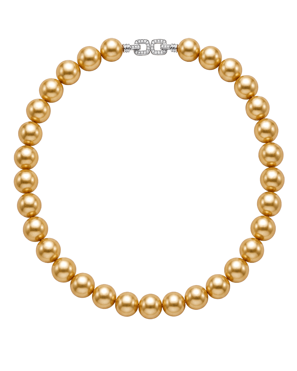 Mireille Champagne Necklace - Golden Champagne Hue - Godfrey Allure | Old Hollywood Sterling Silver Jewelry & Rivière Necklaces