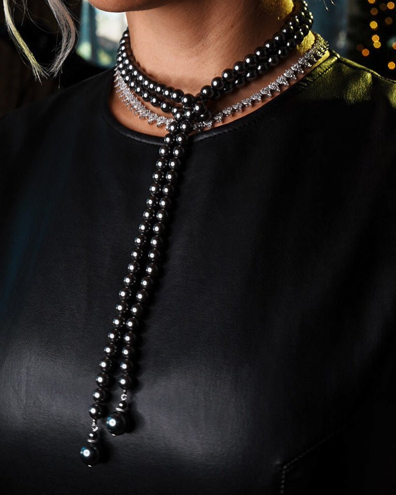 Miriam Lariat 45 inch Pearl Necklace - Godfrey Allure Jewelry | Refined Sterling Silver Women’s Jewelry