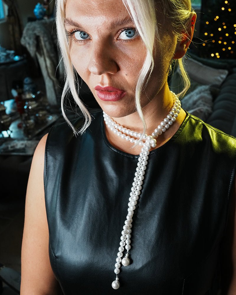 Miriam Lariat 45 inch Pearl Necklace - Godfrey Allure Jewelry | Refined Sterling Silver Women’s Jewelry