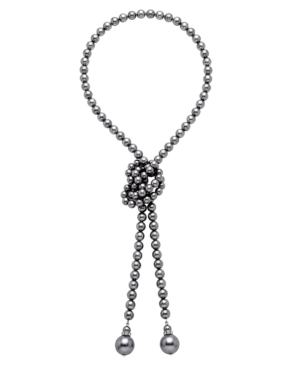 Miriam Lariat Necklace — 45" Pearls - Godfrey Allure | Old Hollywood Sterling Silver Jewelry & Rivière Necklaces