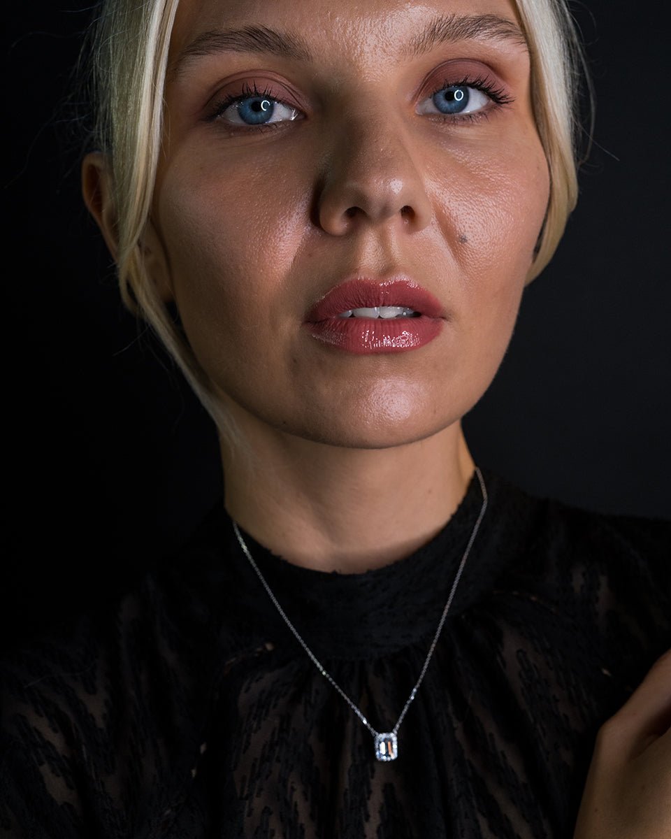 Pixies Emerald - Cut Vintage Pendant Necklace - Godfrey Allure Jewelry | Crafted in Refined Silver and Allyure Stones™ Designed for Modern Muses