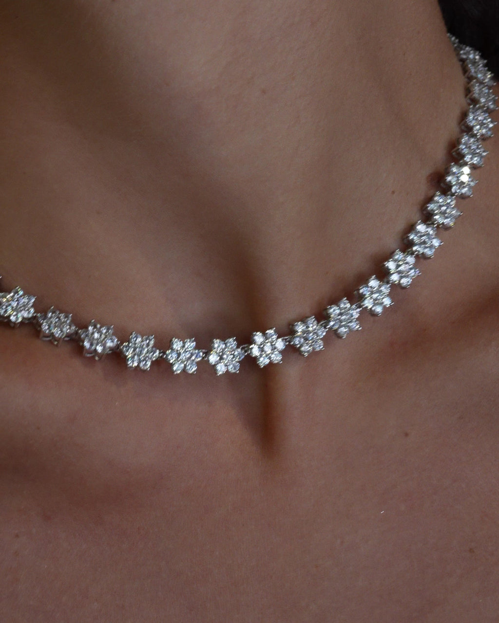 Brigitte Fleur floral rivière design by Godfrey Allure/Allyure stones