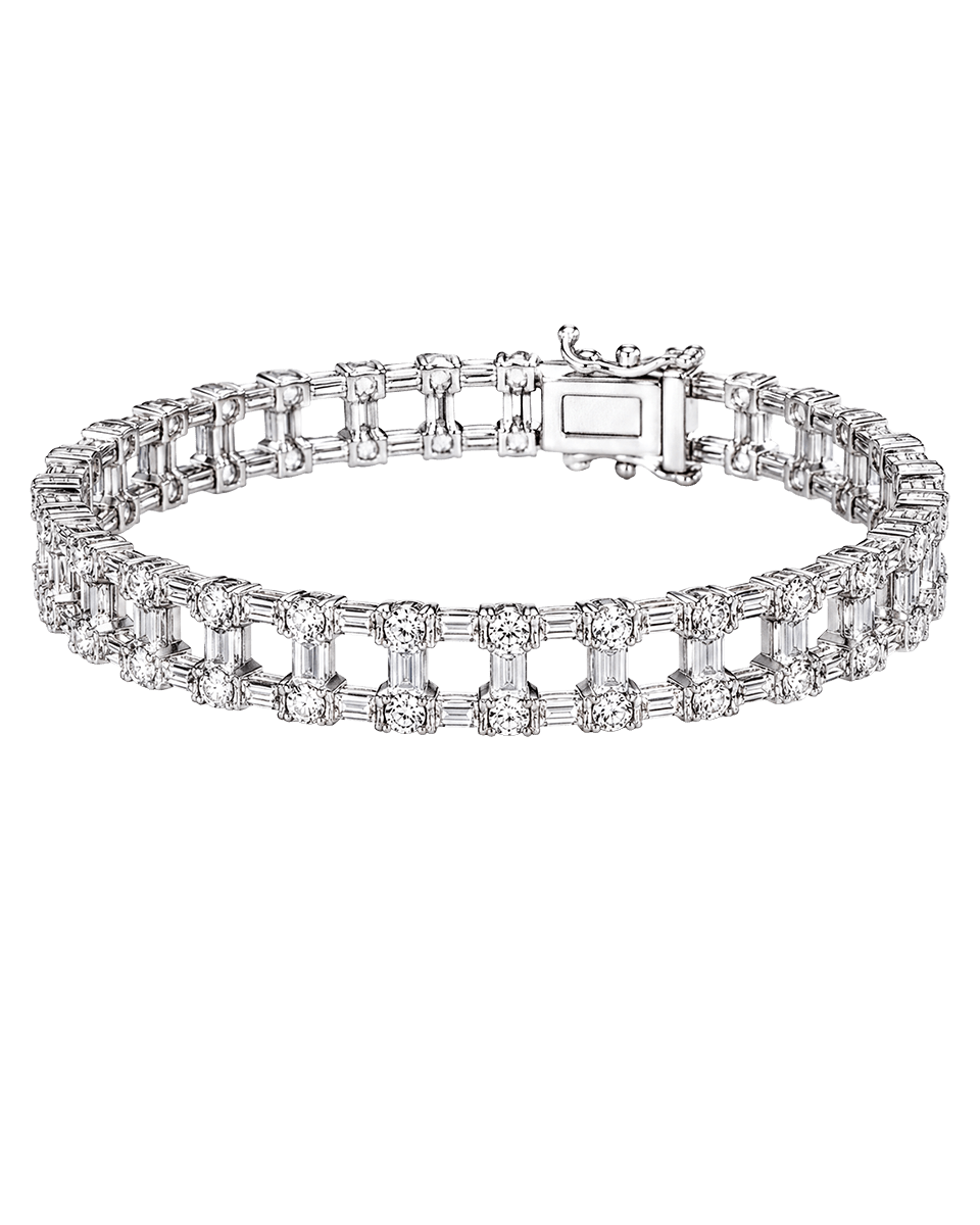 Silvi Bracelet — Art Deco Emerald Cut - Godfrey Allure | Old Hollywood Sterling Silver Jewelry & Rivière Necklaces