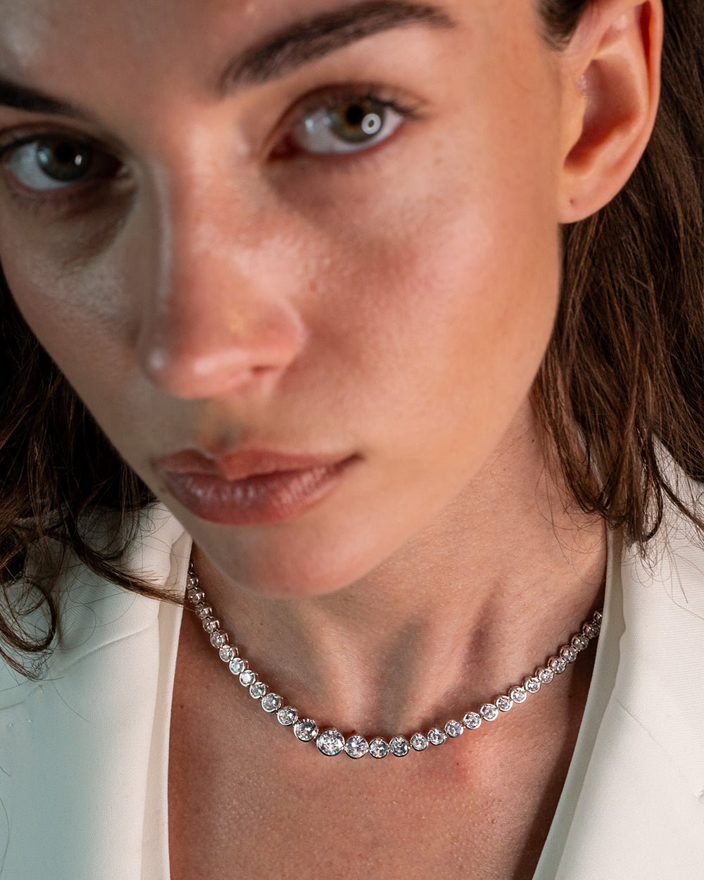 The Lombard Rivière Necklace - Godfrey Allure Jewelry | Crafted in Refined Silver and Allyure Stones™ Designed for Modern Muses
