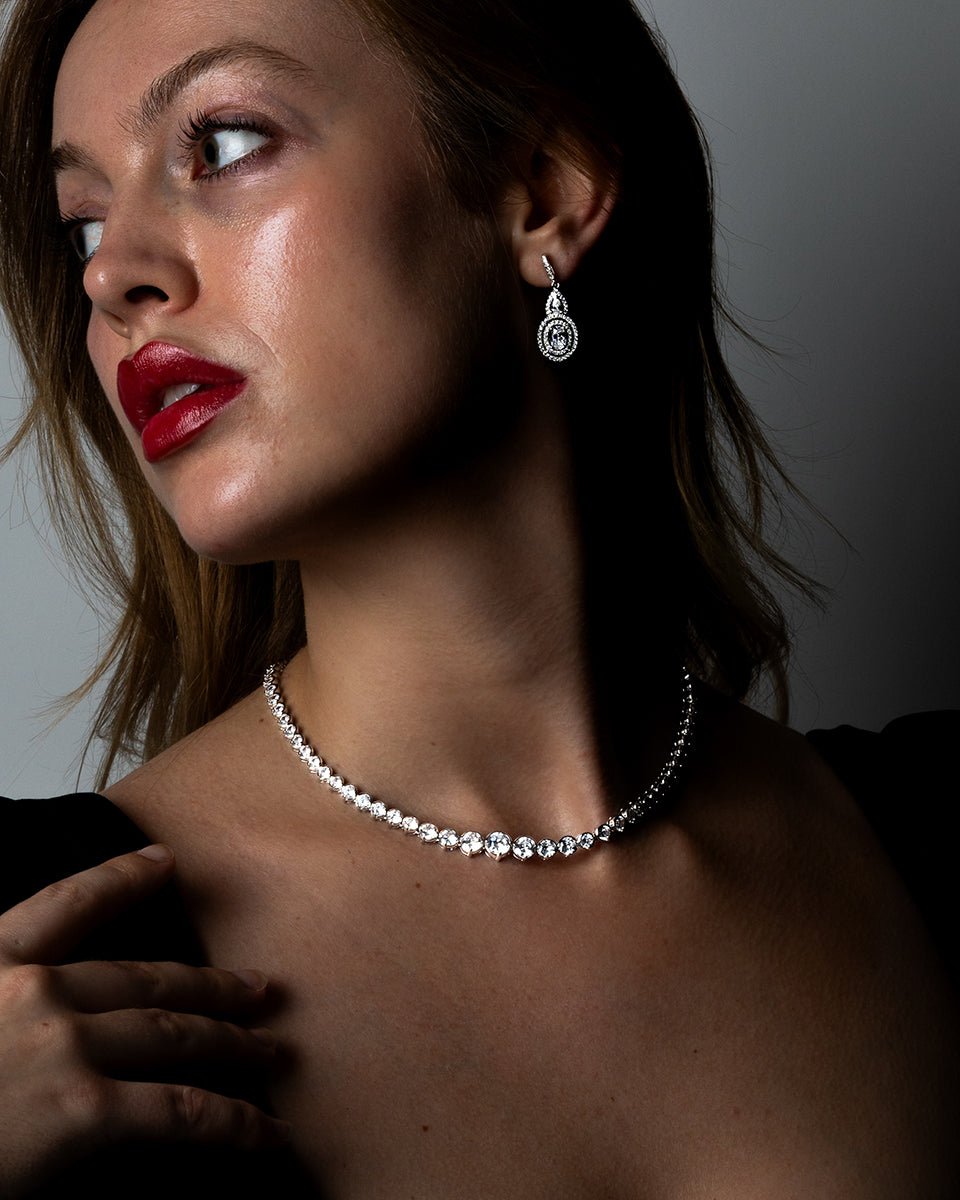 The Lombard  Old Hollywood/it girl jewelry Rivière Necklace - Godfrey Allure Jewelry | Refined Sterling Silver Women’s Jewelry