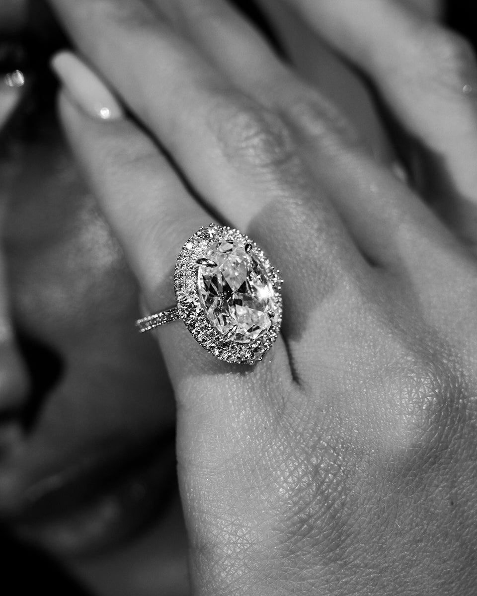 The Montez Hybrid Oval Statement Ring - Godfrey Allure | Old Hollywood Sterling Silver Jewelry & Rivière Necklaces