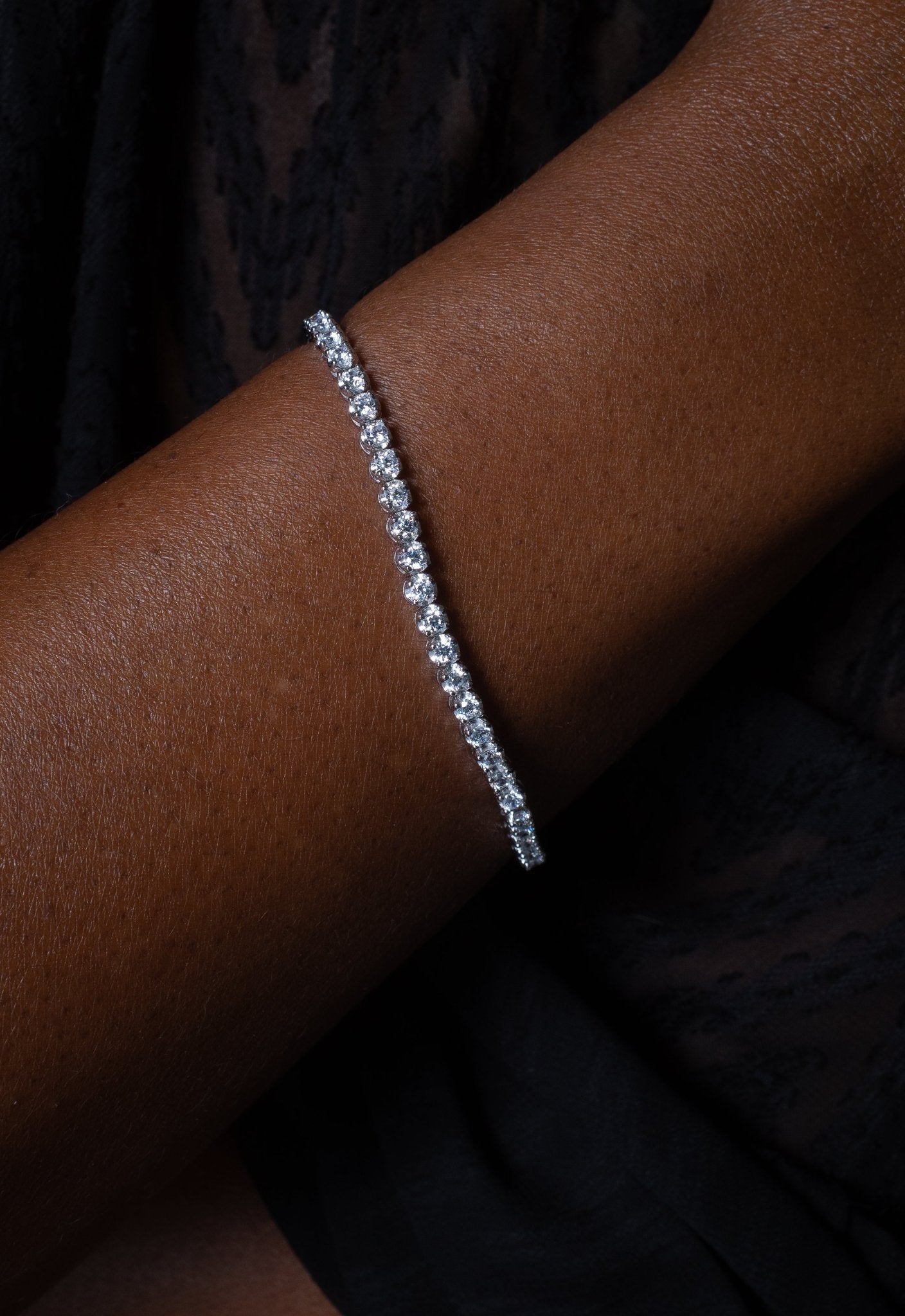 Alice Round  Cut Allyure stones– Refined Sterling Silver Old Hollywood it girl  Women’s Jewelry by Godfrey Allure