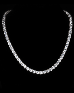 Cornelia Riviere Necklace – Elegant Sterling Silver Women’s Jewelry with Sparkling Simulated Diamonds and Timeless Design