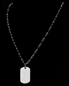 Eton, Paperclip Dog Tag SIlver Necklace - Godfrey Allure Jewelry | Premium Sterling Silver Women’s Jewelry