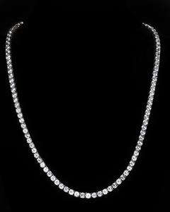Irene Riviere Necklace – Elegant Sterling Silver Women’s Jewelry with Sparkling Simulated Diamonds