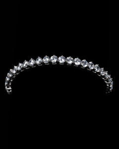 Irene Bracelet with round-cut simulated diamonds set in sterling silver for a classic, elegant look